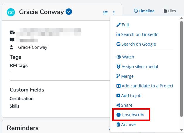 candidate profile unsubscribe action.png
