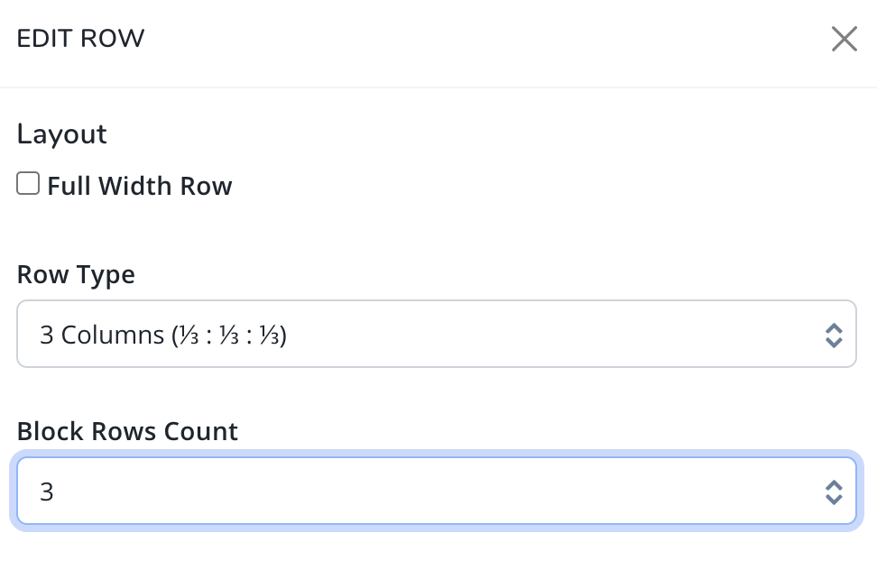 edit row - block rows counts