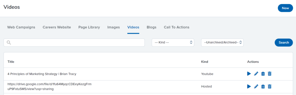 video tab