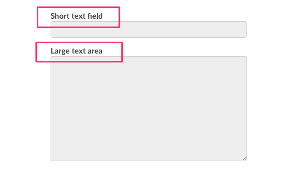 short and large text area box
