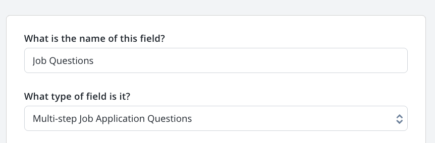 type of field