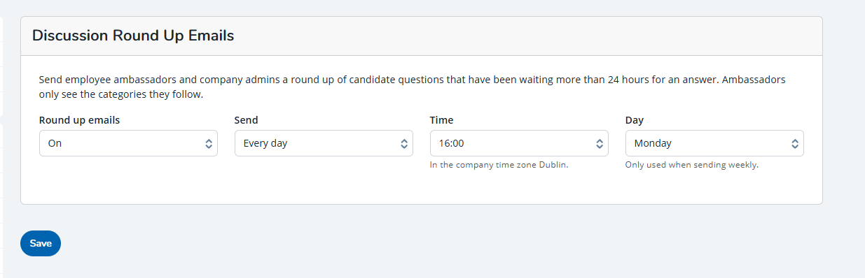 round up email settings
