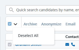 deselect candidates