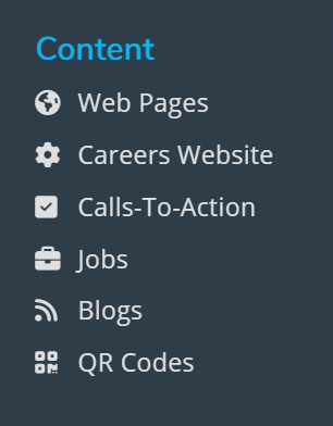 content menu